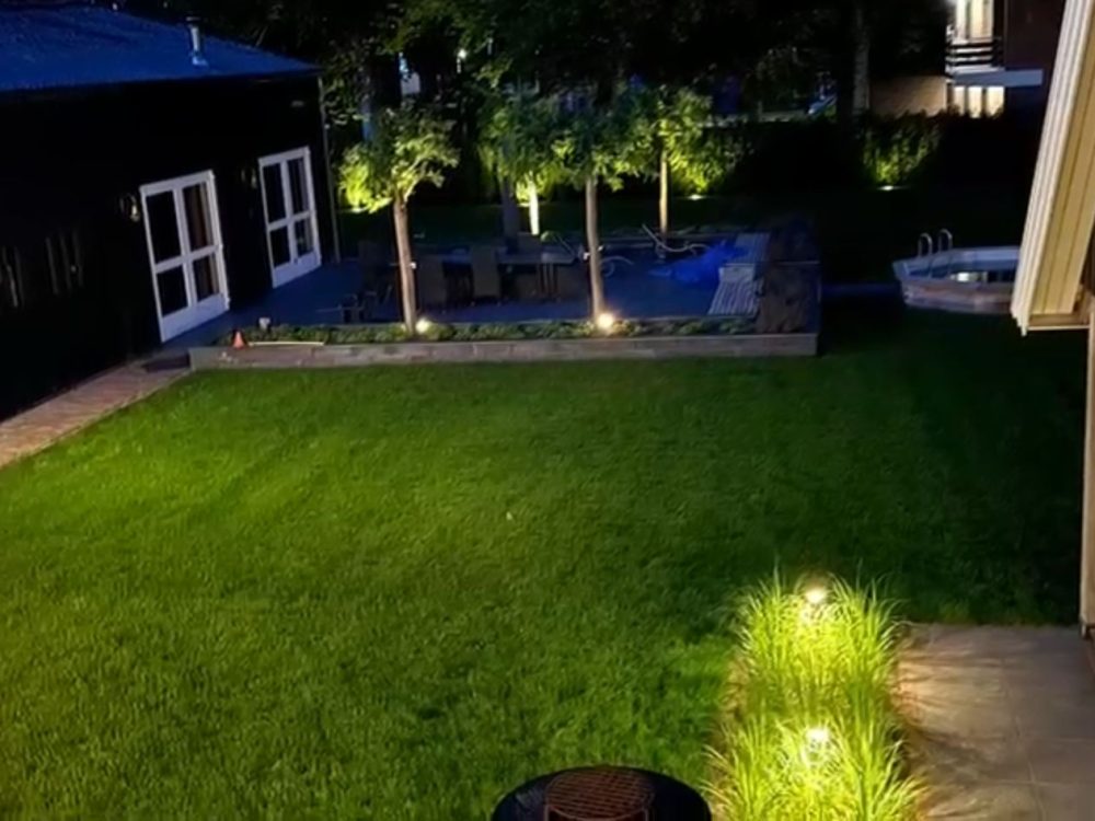 Tuinaanleg: Tuinrenovatie Stadkanaal (sfeerimpressie donker)